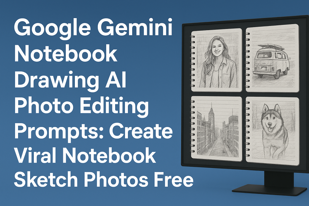 Google Gemini Notebook Drawing AI Photo Editing Prompts Create Viral Notebook Sketch Photos Free