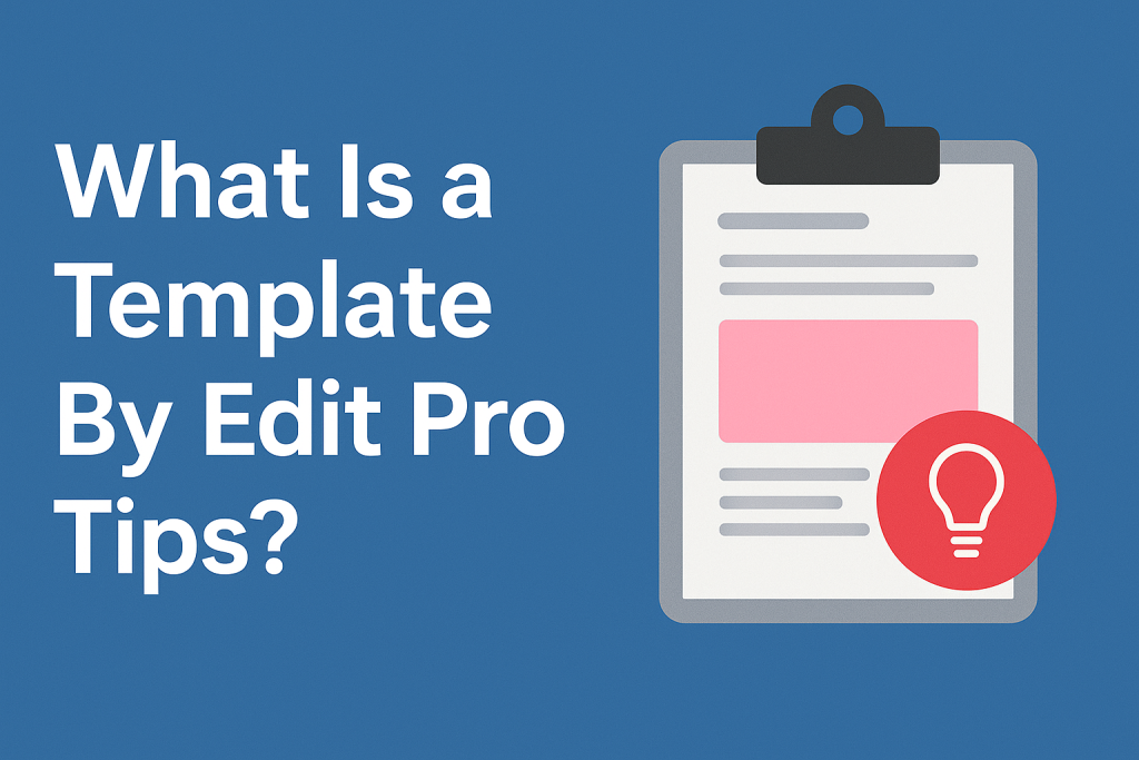 What Is a Template By Edit Pro Tips