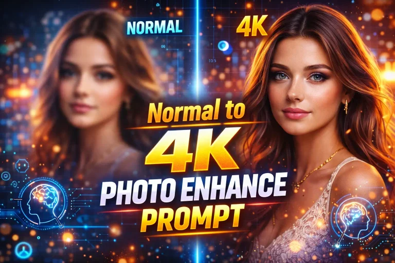 Normal to 4K High-Quality Photo Editing Prompts (Gemini Photo Enhance)