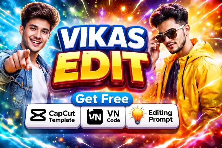 Vikas Edit | Get free Capcut Template, VN Code and Editing Prompt