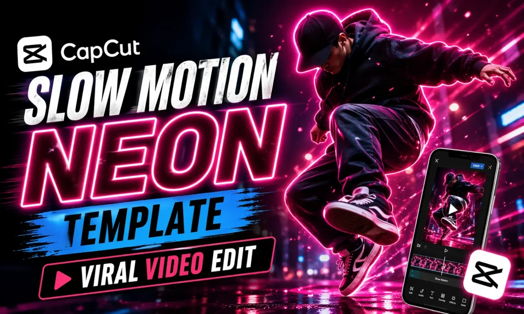 CapCut Slow Motion Neon Effect Template