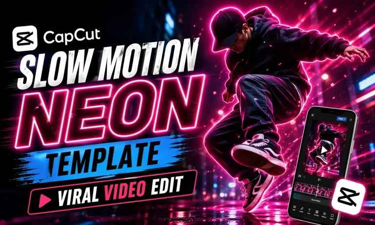 CapCut Slow Motion Neon Template | Viral Video Edit 2026