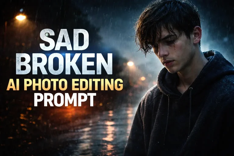 Boys Sad Broken AI Photo Editing Prompt 2026