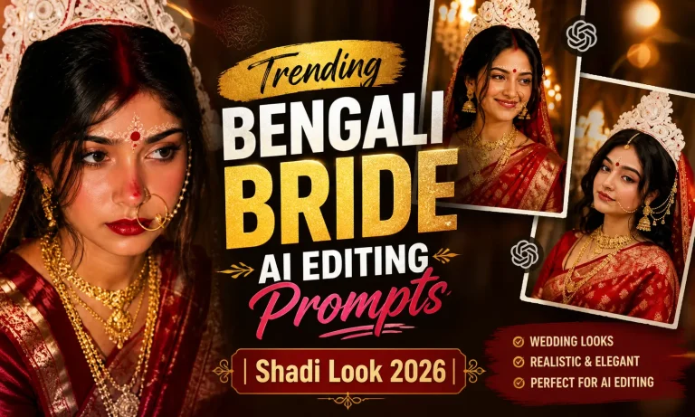 Trending Bengali Bride AI Editing Prompts | Shadi Look 2026