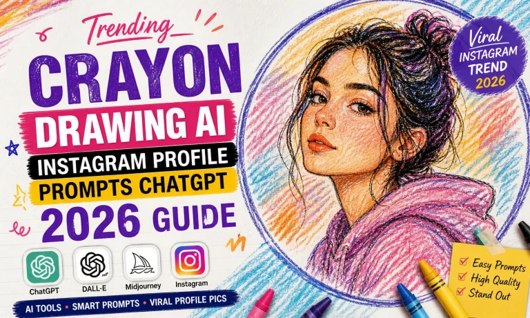 Instagram Profile Crayon Drawing AI Editing Prompts 2026