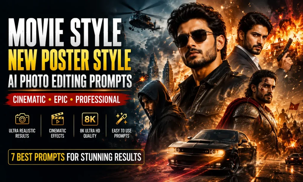 Movie Style New Poster Style AI Photo Editing Prompts