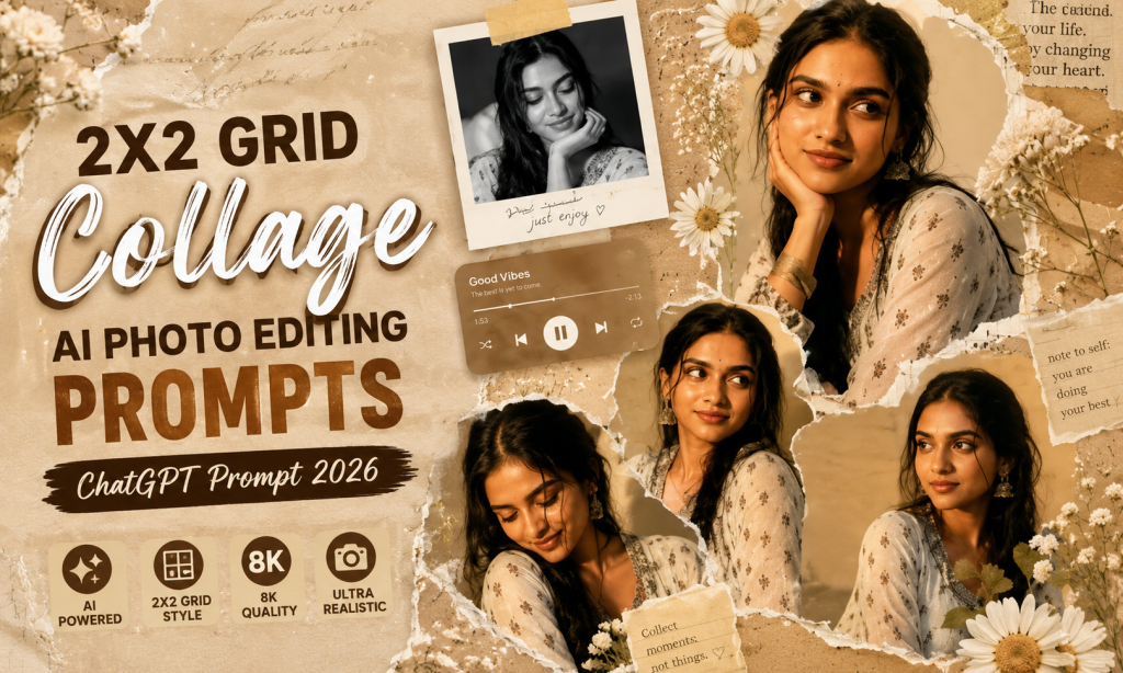 2X2 Grid Collage AI Photo Editing Prompts
