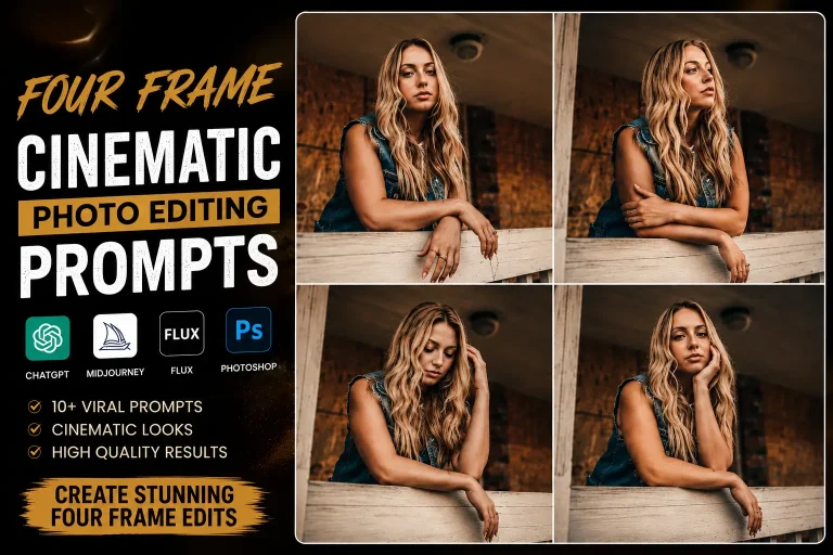 Four Frame Cinematic Photo Editing Prompts 2026