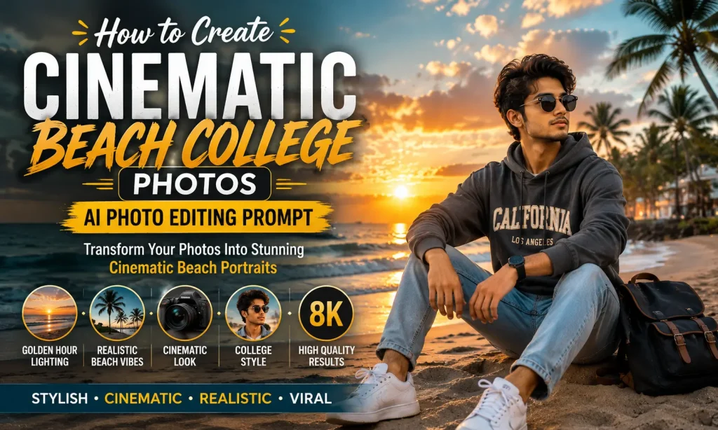 Beach College AI Photo Editing Prompt