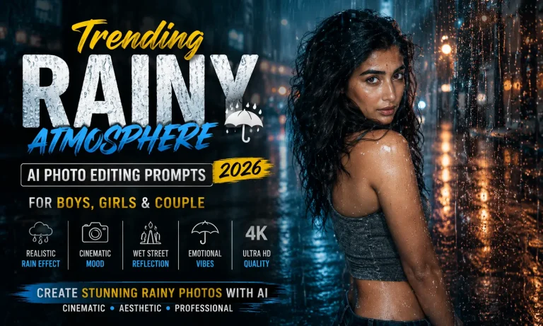 Trending Rainy Atmosphere AI Photo Editing Prompts 2026