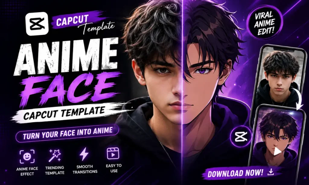 Anime Face CapCut Template