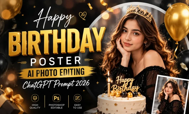 Happy Birthday Poster AI Photo Editing ChatGPT Prompt 2026