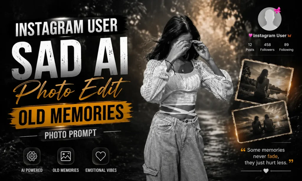 Instagram User Sad AI Photo Edit | Old Memories Prompt