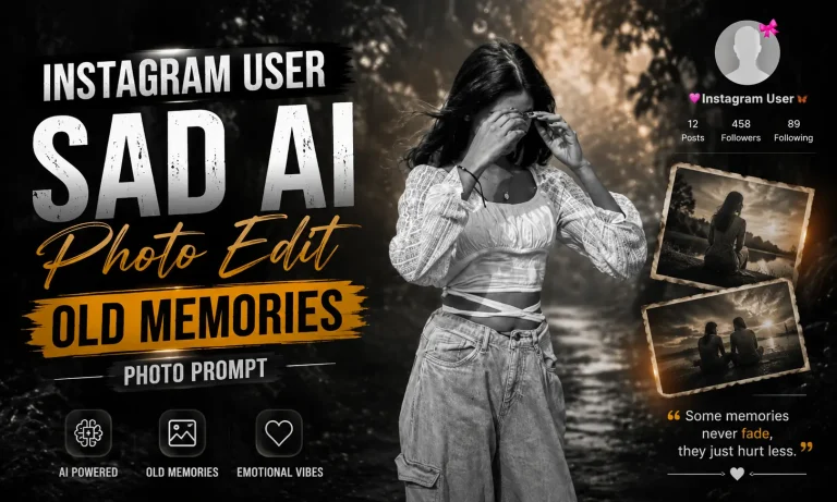 Instagram User Sad AI Photo Edit | Old Memories Prompt