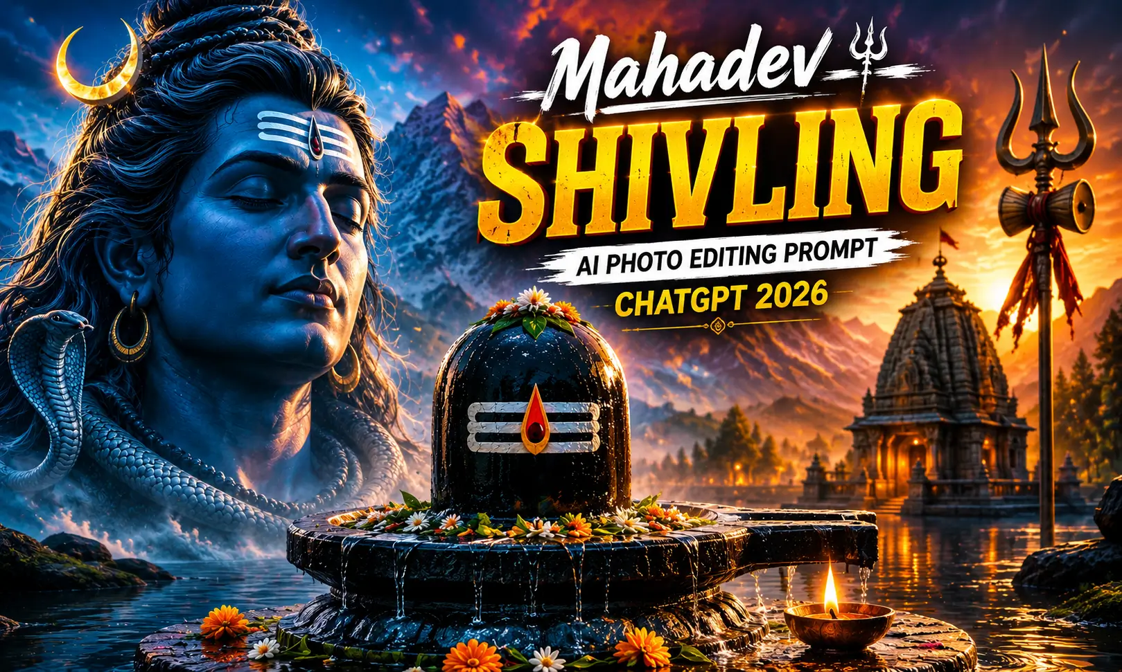 Mahadev Shivling AI Photo Editing Prompt
