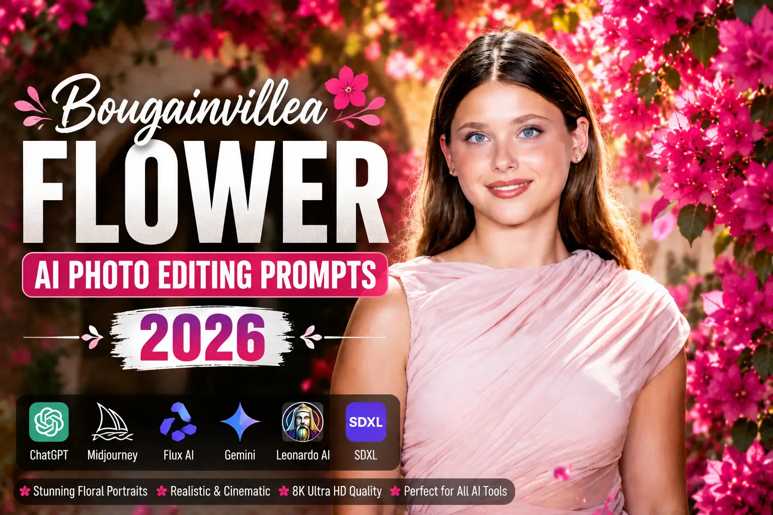 Bougainvillea Flower AI Photo Editing Prompts