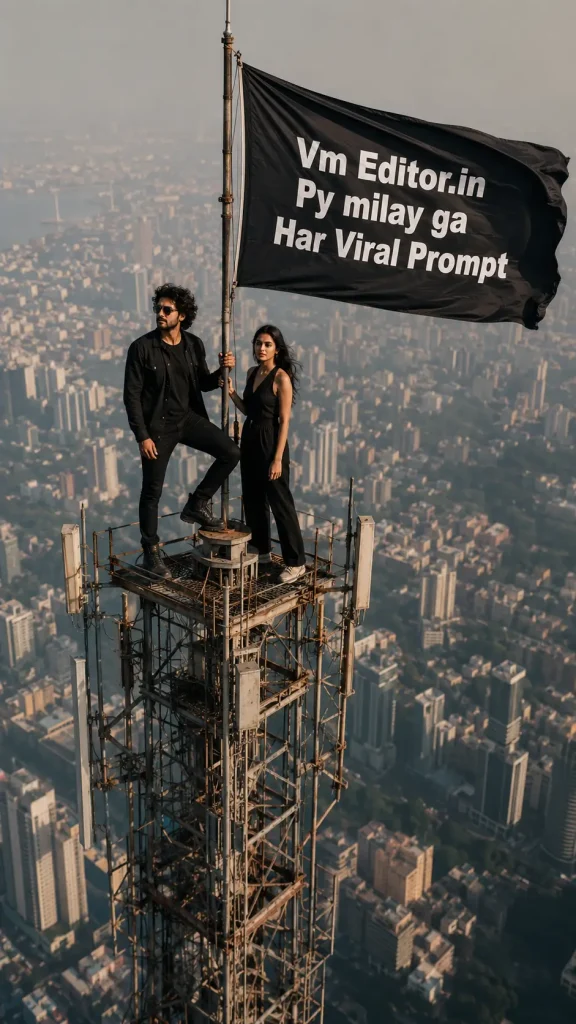 Couple on tower editing prompt