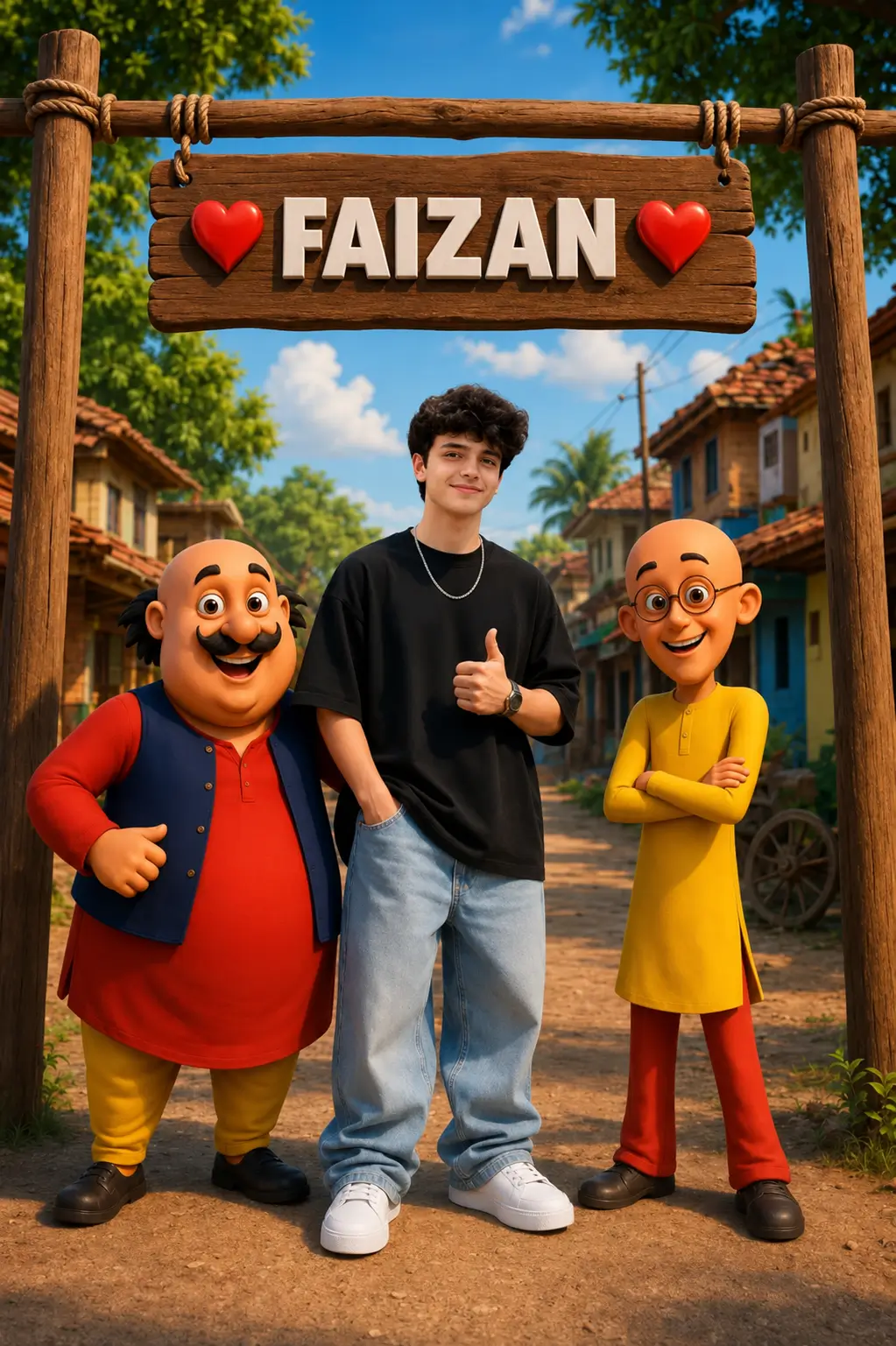 Motu Patlu AI Photo Editing Prompt
