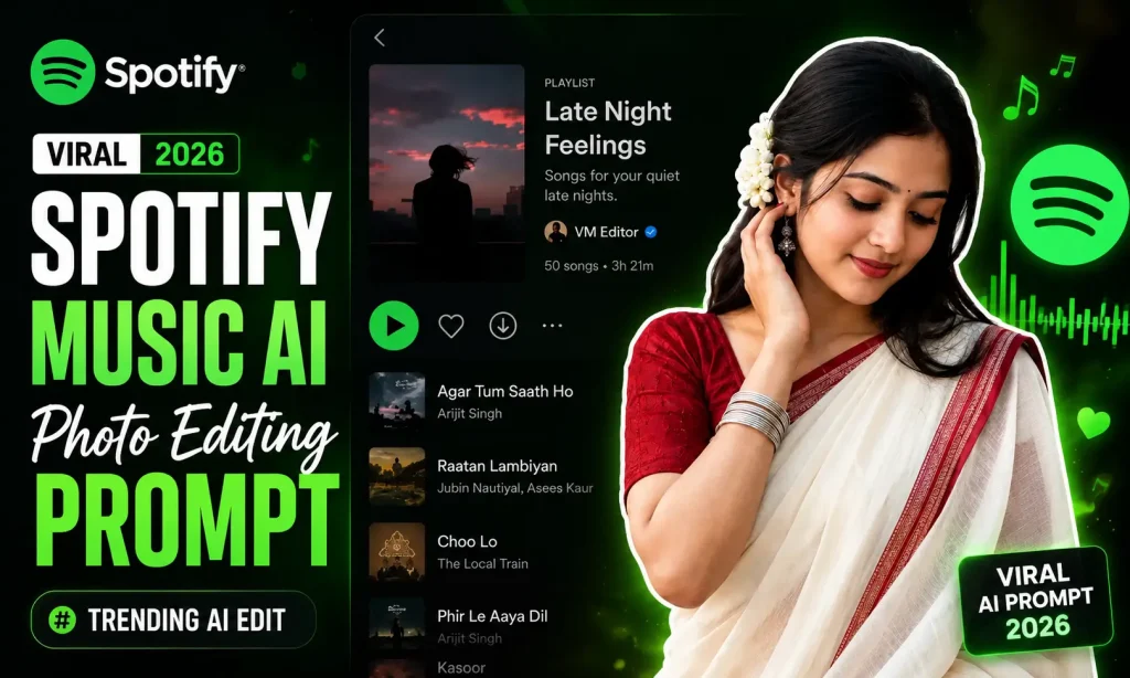 Viral Spotify Music AI Photo Editing Prompt 2026